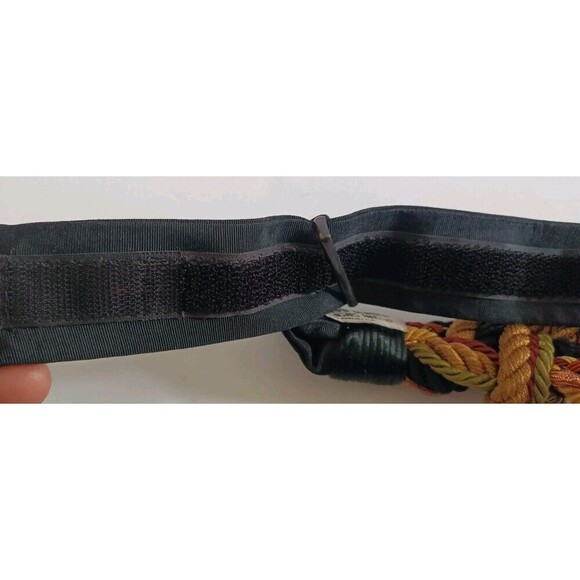 Carolyn Tanner Designs Inc Adjustable Belt Brown Gold Braided 80s Size S-L - Picture 7 of 8